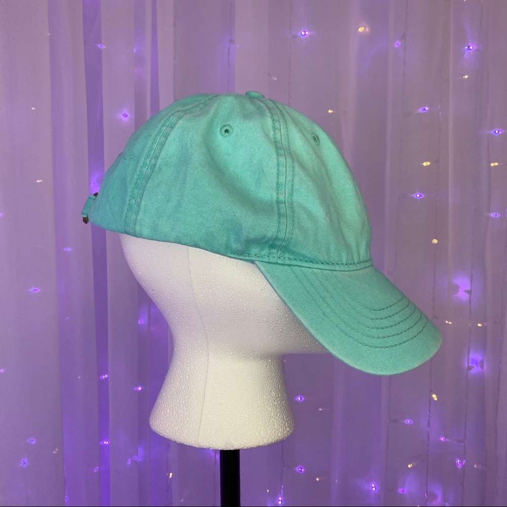 Turquoise baseball hat